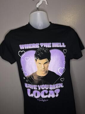 Twilight Saga Loca American Classics Shirt Womens Medium Black Graphic Tee Top